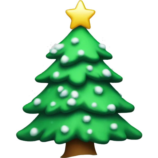 Christmas tree with snow on it emoji