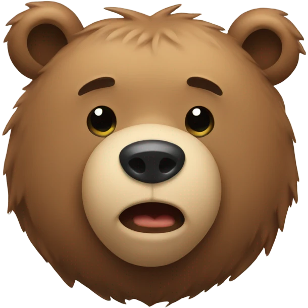 Tired bear emoji