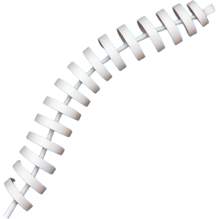 con of a single-stranded mRNA shaped as a half-helix; simple curved ribbon with small ticks for bases; balanced symmetry; flat vector, high contrast, transparent background, no text; suitable for app icon or presentation. emoji