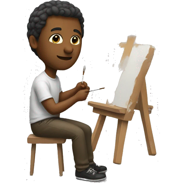 Artist painting  emoji