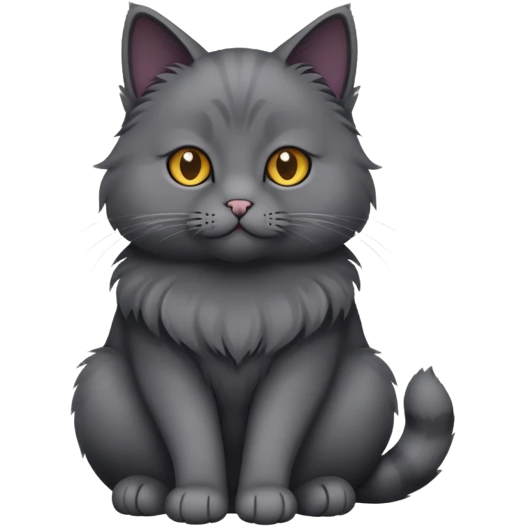 dark gray cat emoji