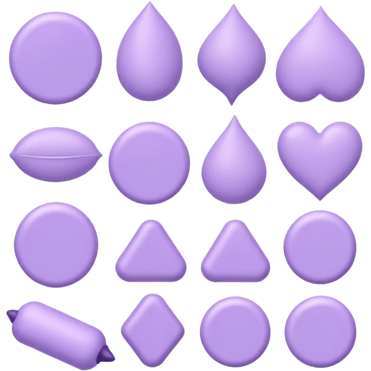 aesthetic pastel purple decoration items emoji