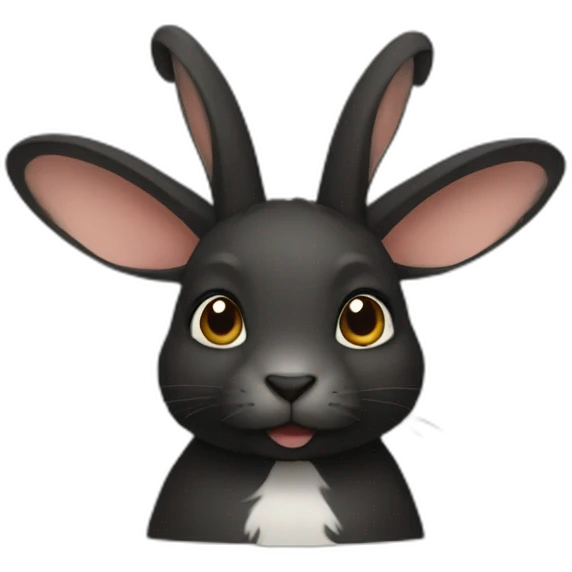 conejo negro emoji