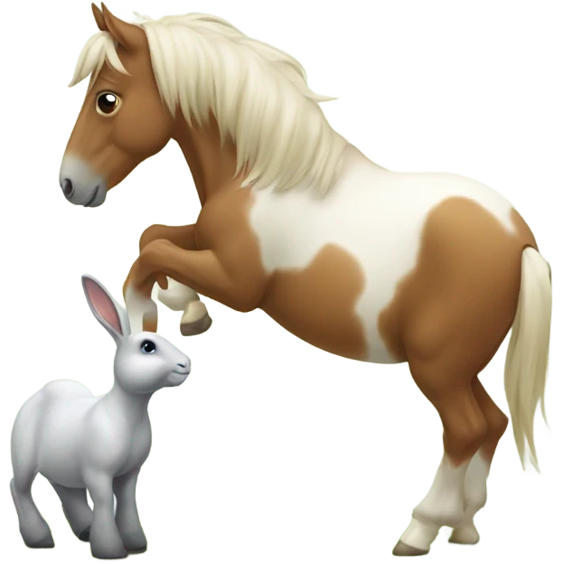 Horse loves Rabbit emoji