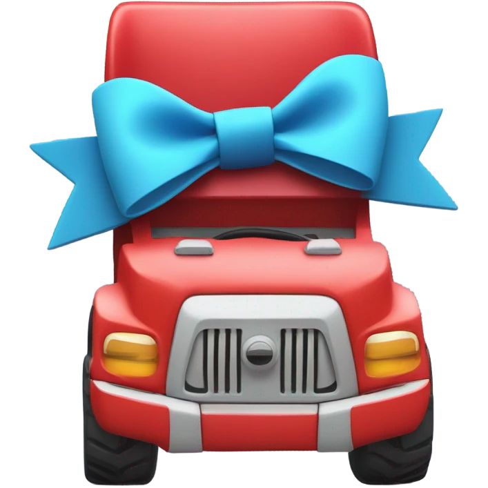 a bow on top of a red ride on toy UTV for kids emoji