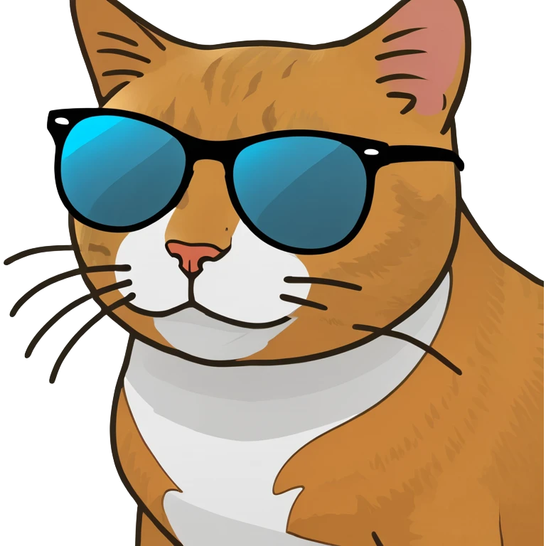 Cat with sunglasses emoji