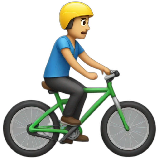 a programmer riding a bike emoji