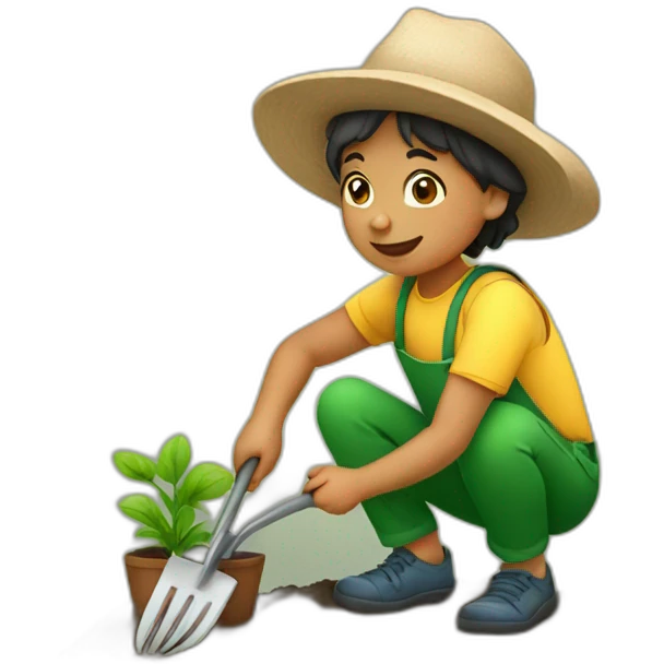 kid gardening  emoji