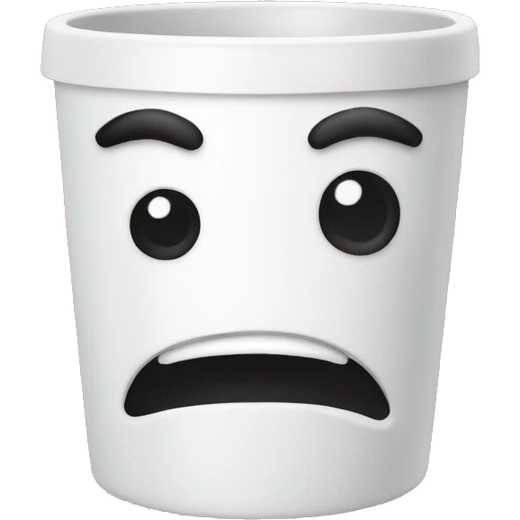 Caneca de basura blanca emoji