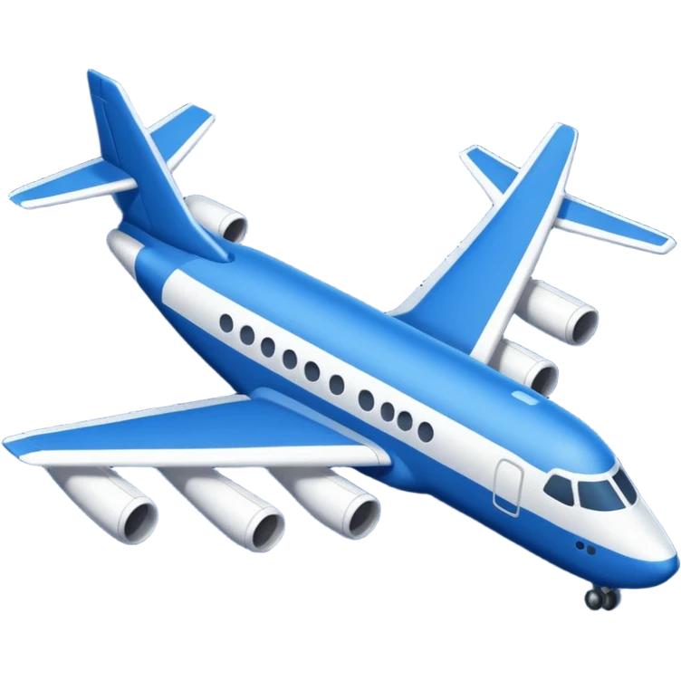 A fully coloured dark blue plane more like an emoji emoji