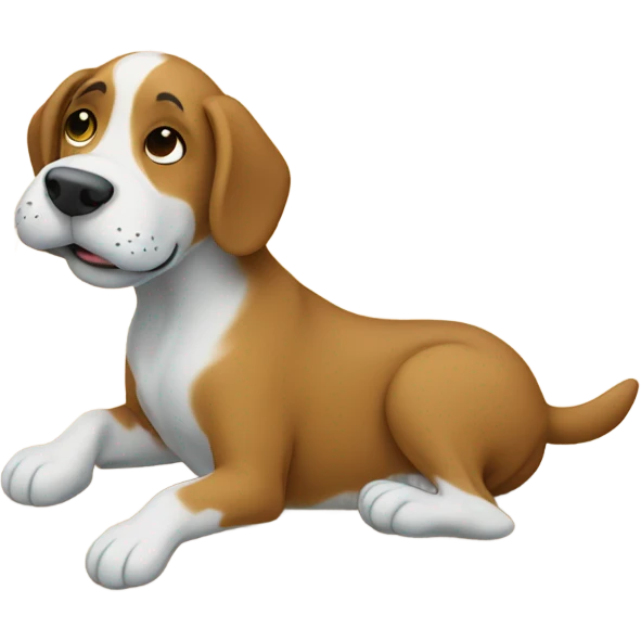 Dog rolling in the yard emoji