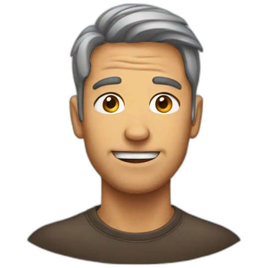 Man face with dog ear emoji