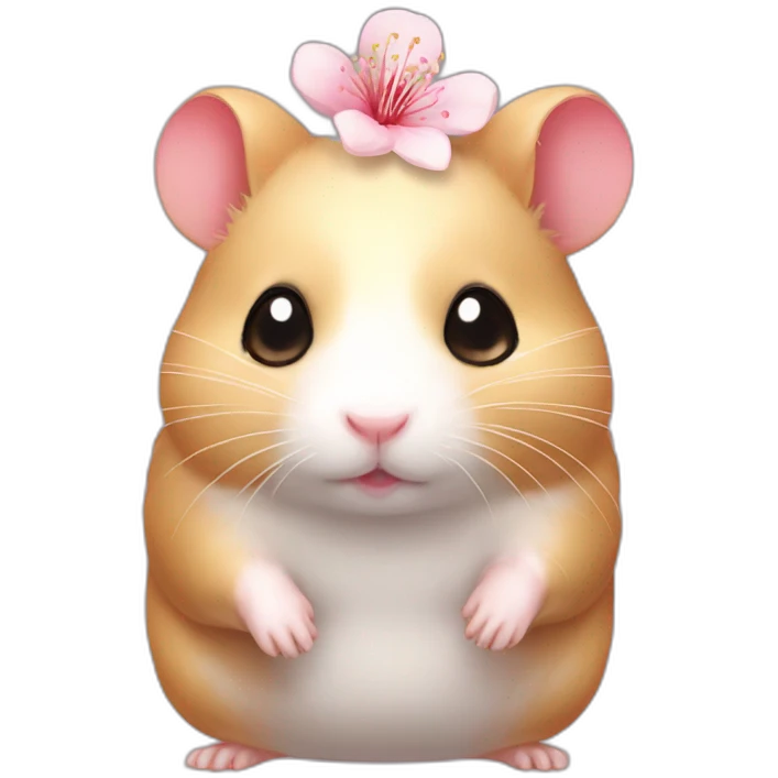 small hamster cherryblossom body emoji