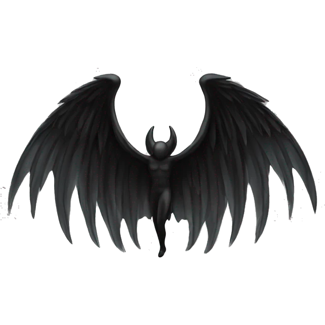 Lucifer wings black colour no man only wings  emoji