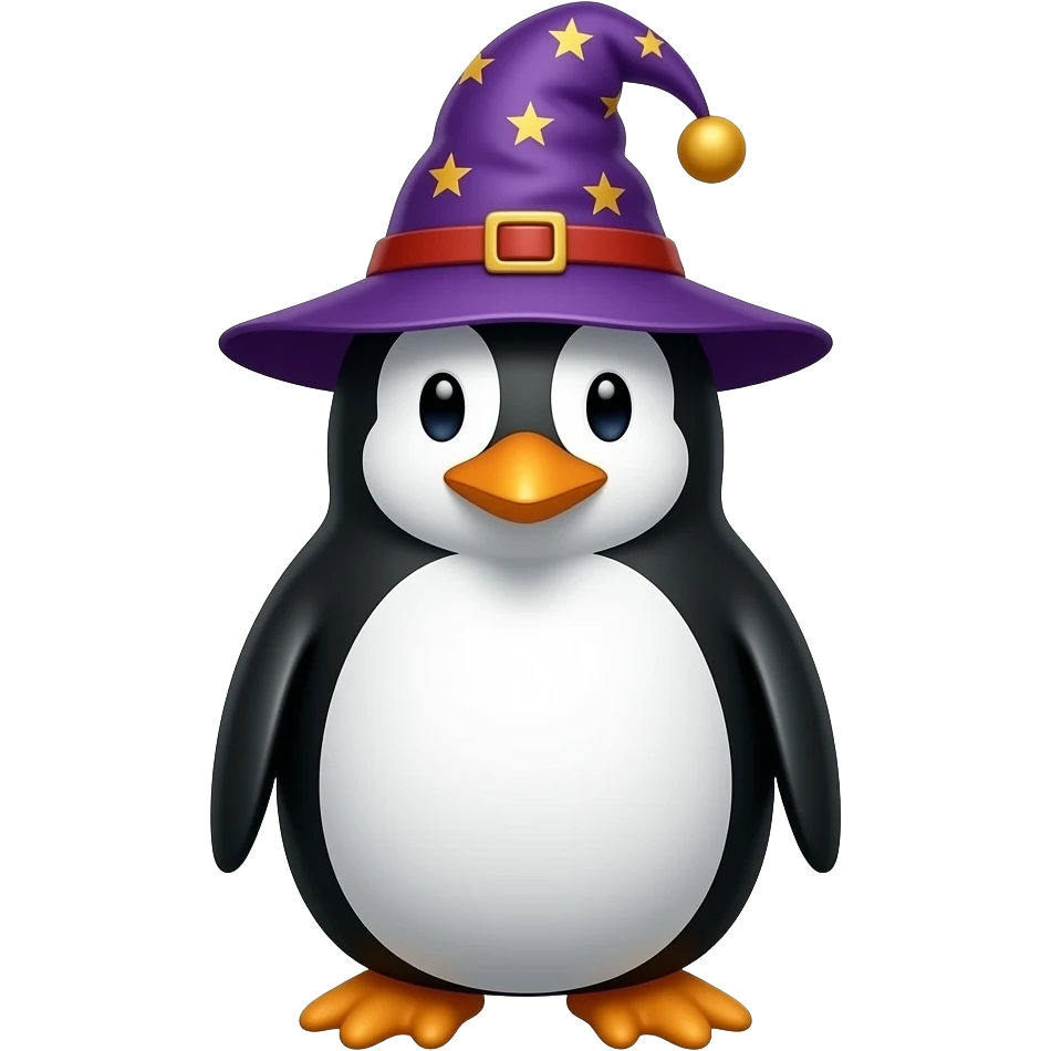 Penguin Wizard emoji