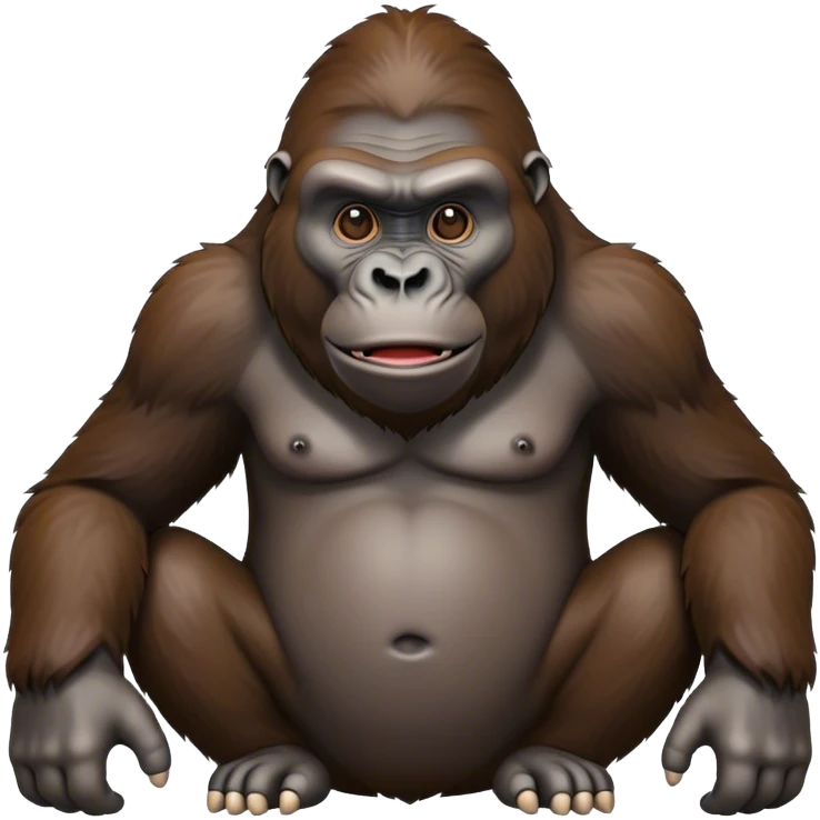 Old 3d gorilla with no legs  emoji
