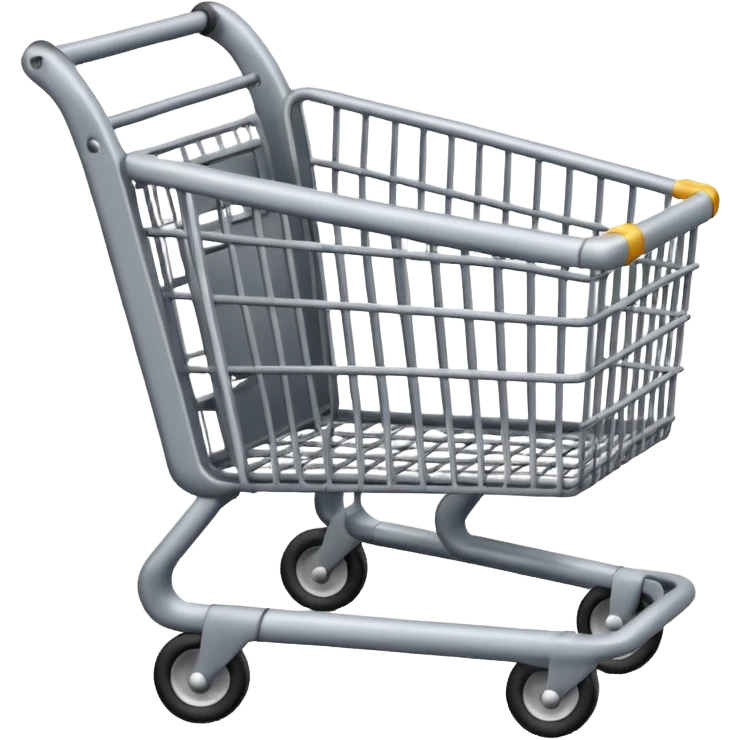 a grey shopping cart must be all grey no other colour  emoji