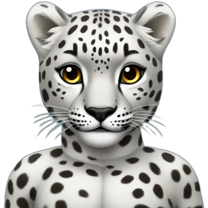 snow leopard and swimmer emoji