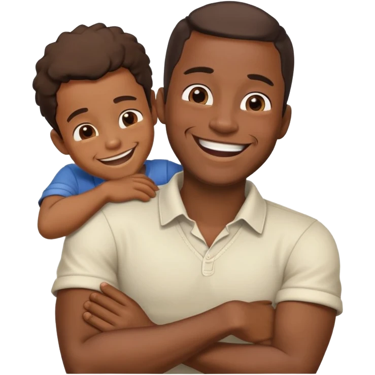 Arms crossed holding neck laughing black guy emoji