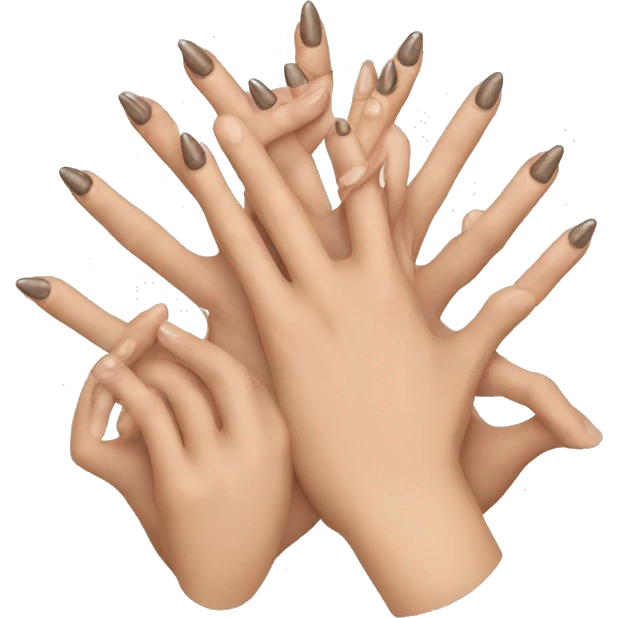 hands with nails emoji