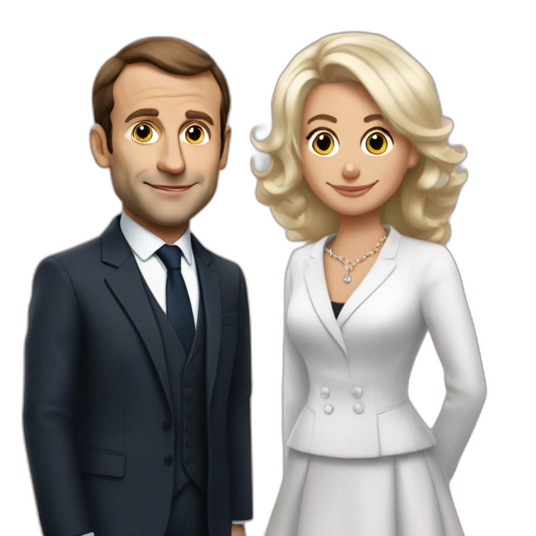 Emanuel Macron sur brigitte emoji
