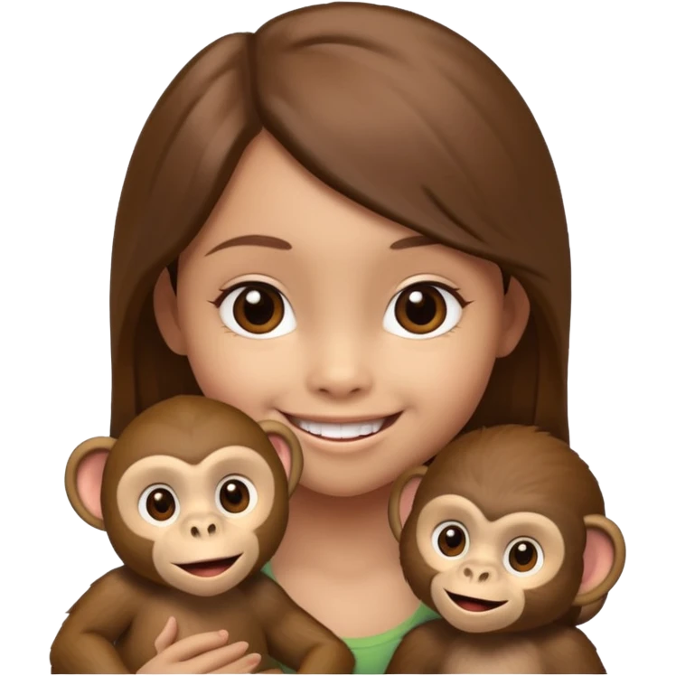 8 year old child girl look like 🐒 emoji