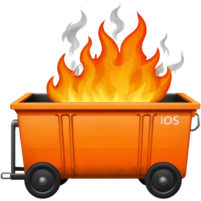 Dumpster fire emoji