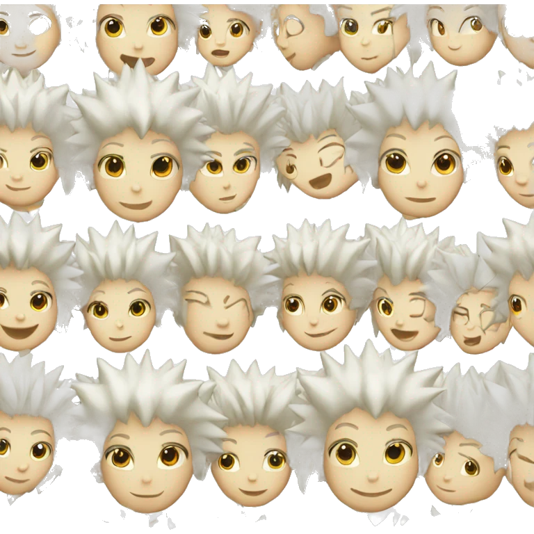 spikey hair girl white emoji