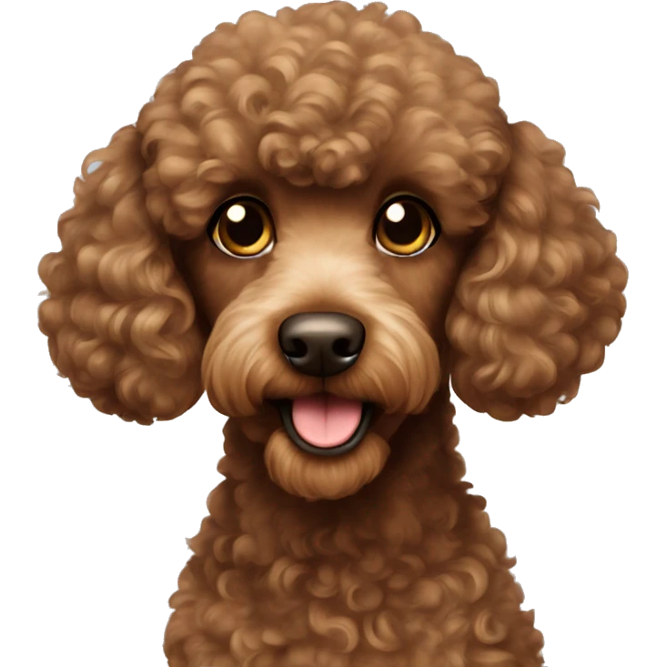 Brown poodle emoji