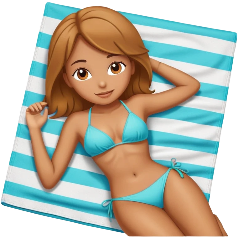 Sunbathing girl emoji