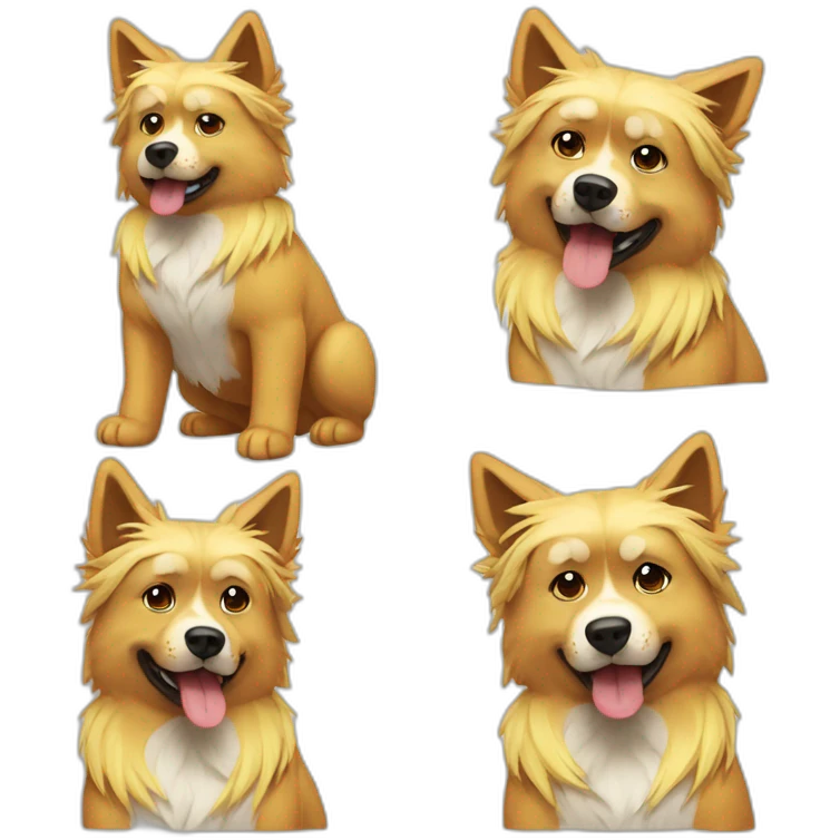 Dog super sayan emoji