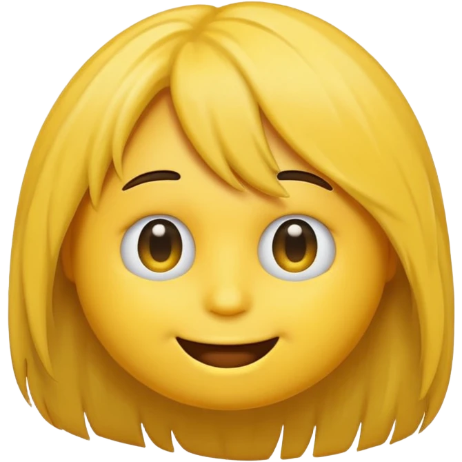 un emoji con pelo en el ojo emoji