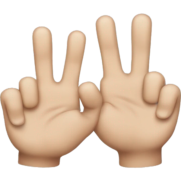 three fingers emoji