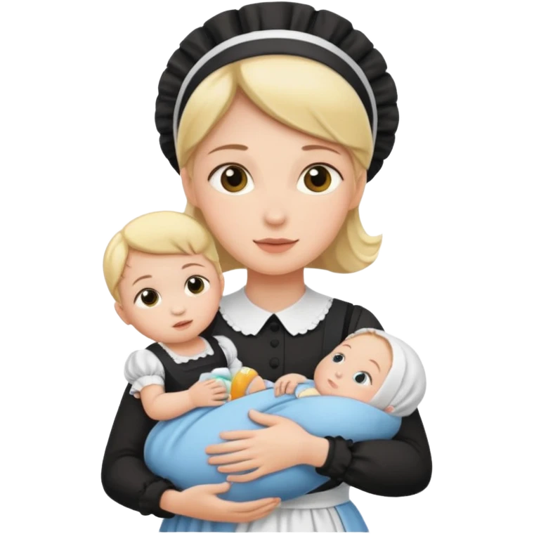 maid with kid and babie emoji