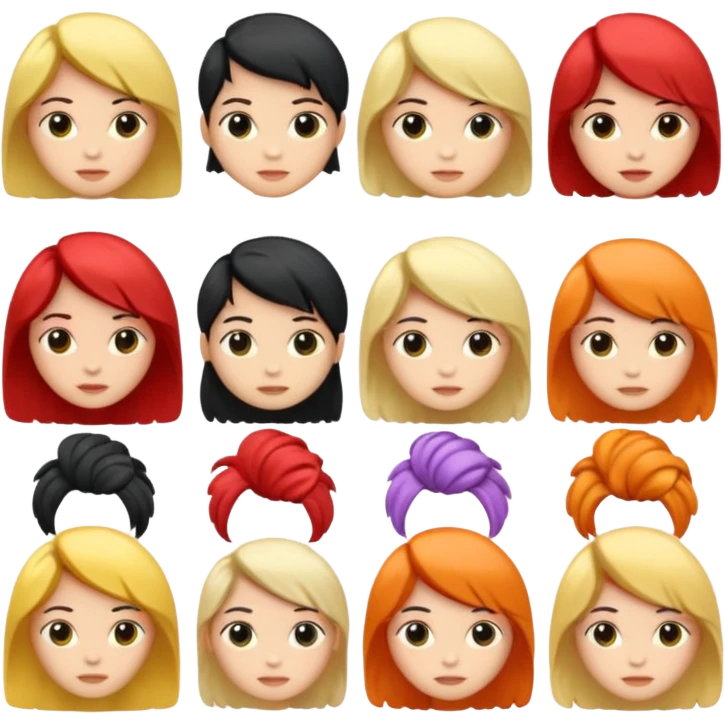 Different hairstyles  emoji