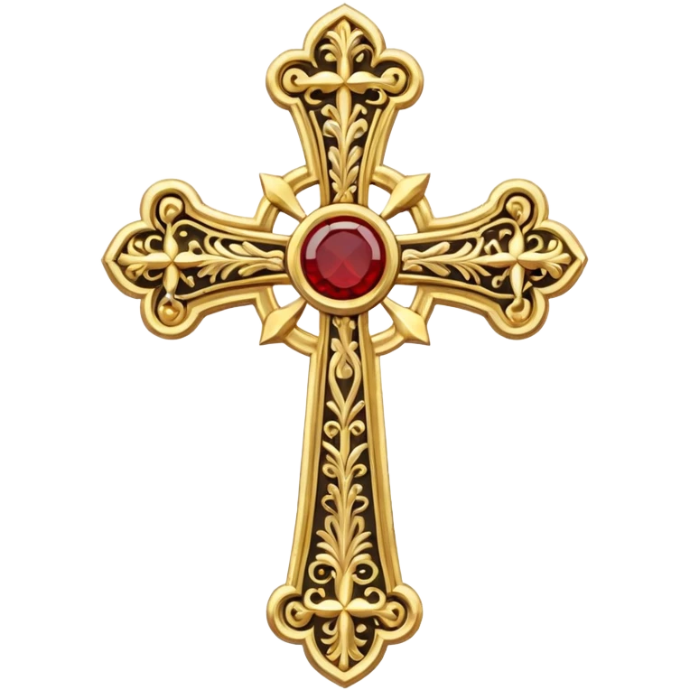 Eastern Orthodox cross. Transparent bakgrundl. emoji