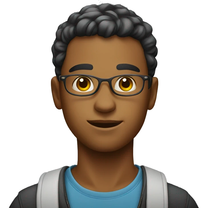 casual student with confident posture  emoji