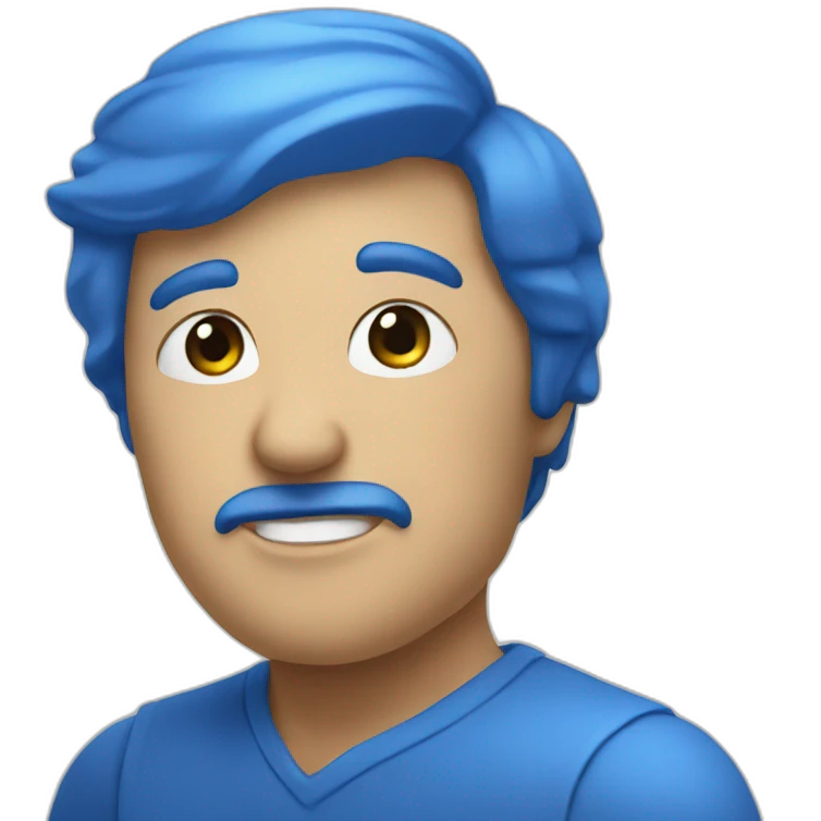 Blue symbol of Speaking emoji