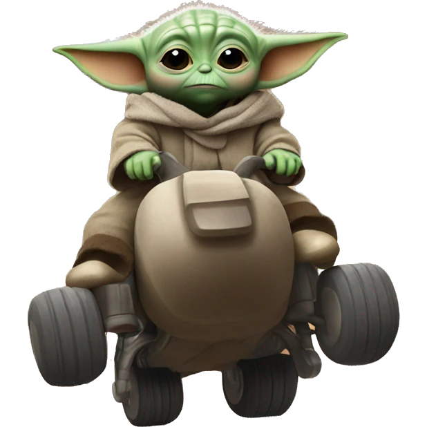 baby yoda riding big foot emoji