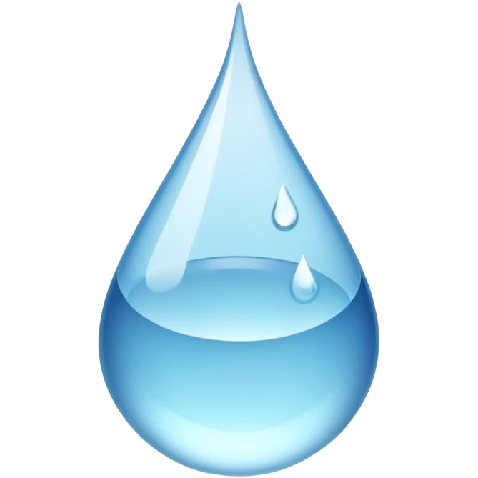 white droplet of water emoji