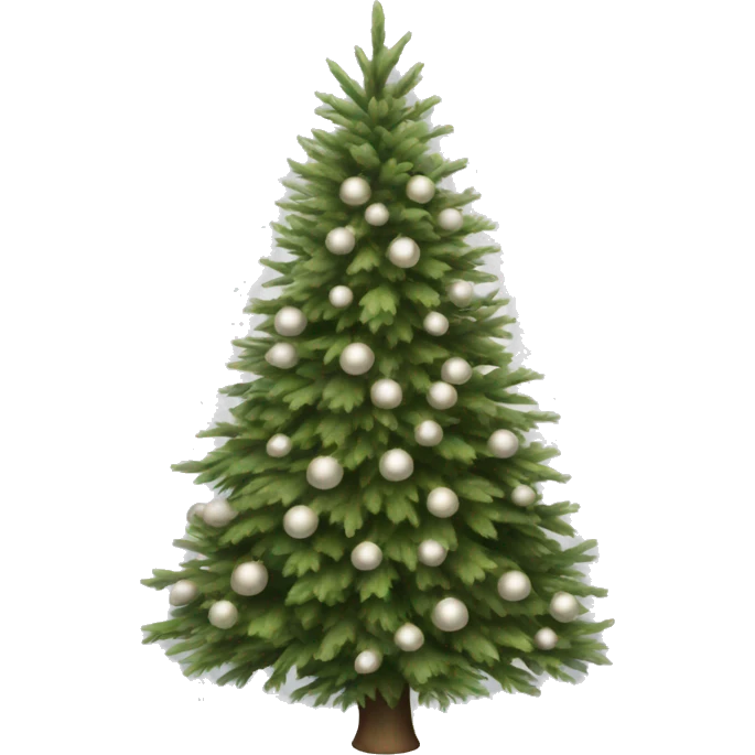 Realistic isolated off white fir christmas tree   emoji
