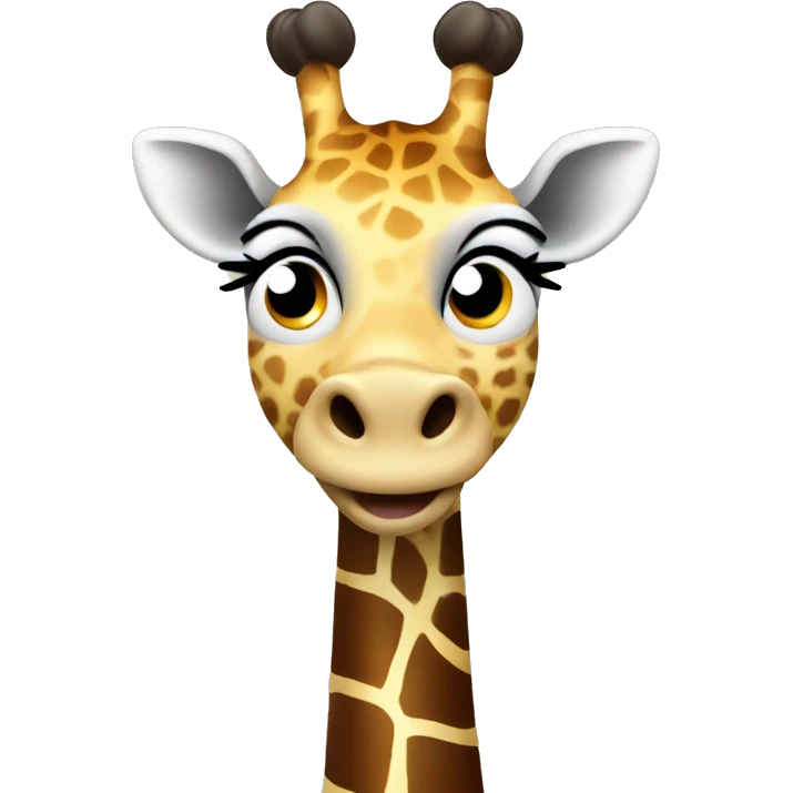 Happy giraffe in Christmas  emoji