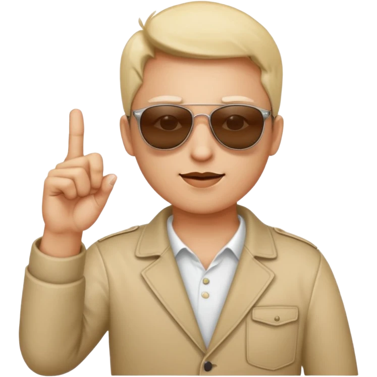 A face with sunglasses and what the middle finger does emoji