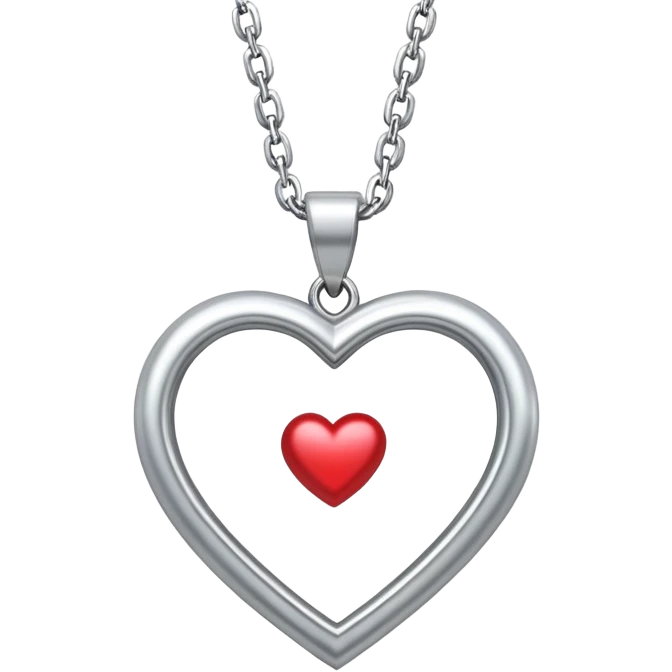 pendant with a meaningful symbol like a heart or infinity sign on a delicate chain emoji