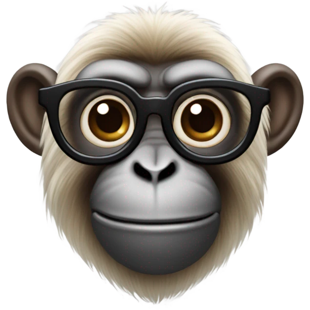 Monkey with glasses emoji