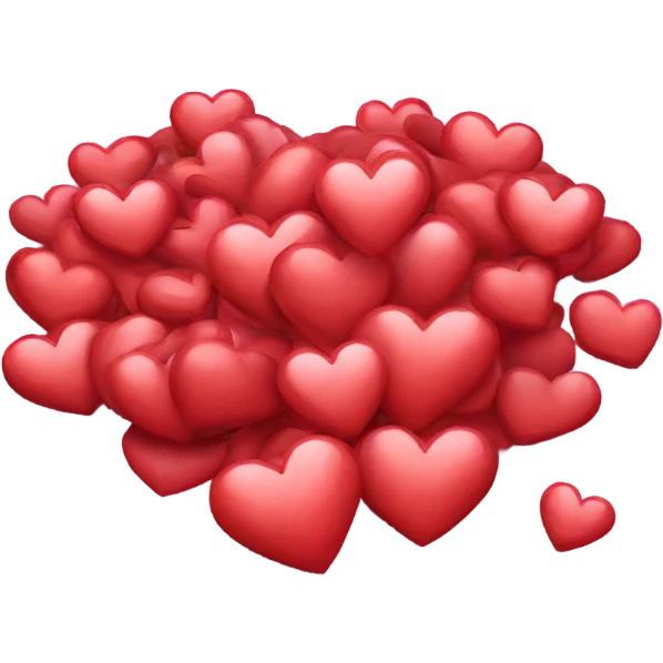 a pile of hearts on the floor emoji