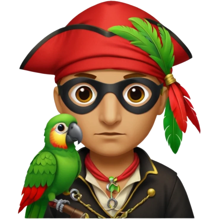 pirate and parrot emoji