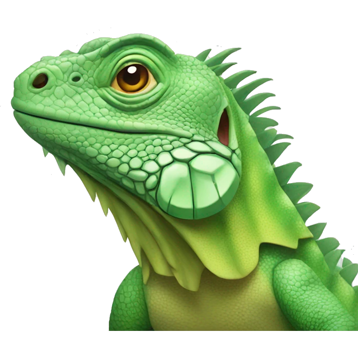 Frowning iguana emoji