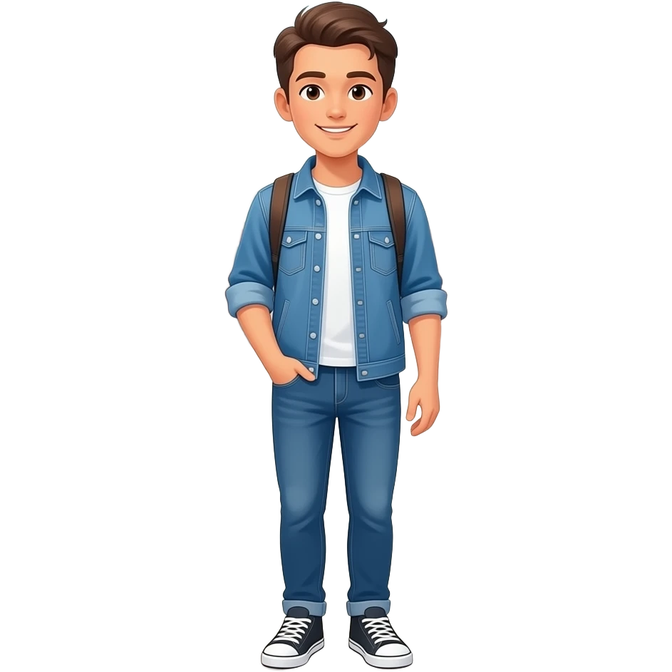 a young adult goes to university emoji