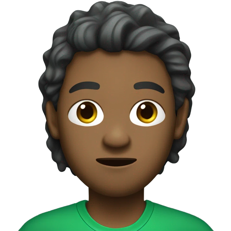 Squid game player in Long hair and green t shirt emoji